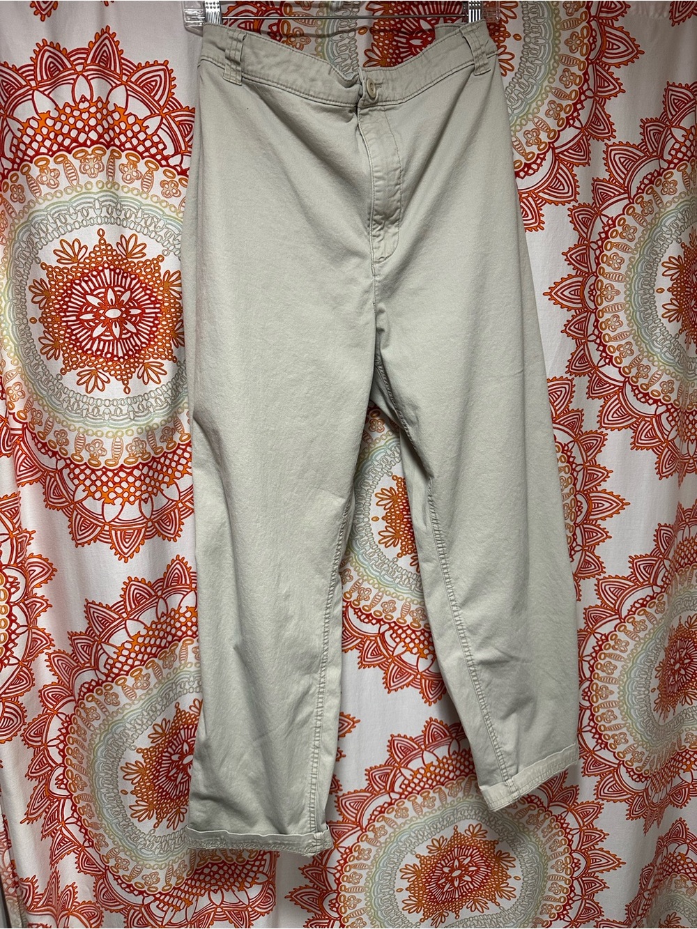 Women's Straight Pants in Light Beige